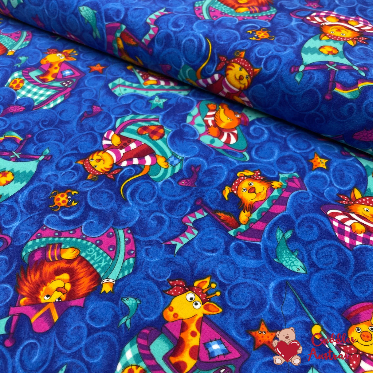 Rare Vintage Fabric, Shipmates Ahoy, FLANNEL by The Woodrow Studio, London England