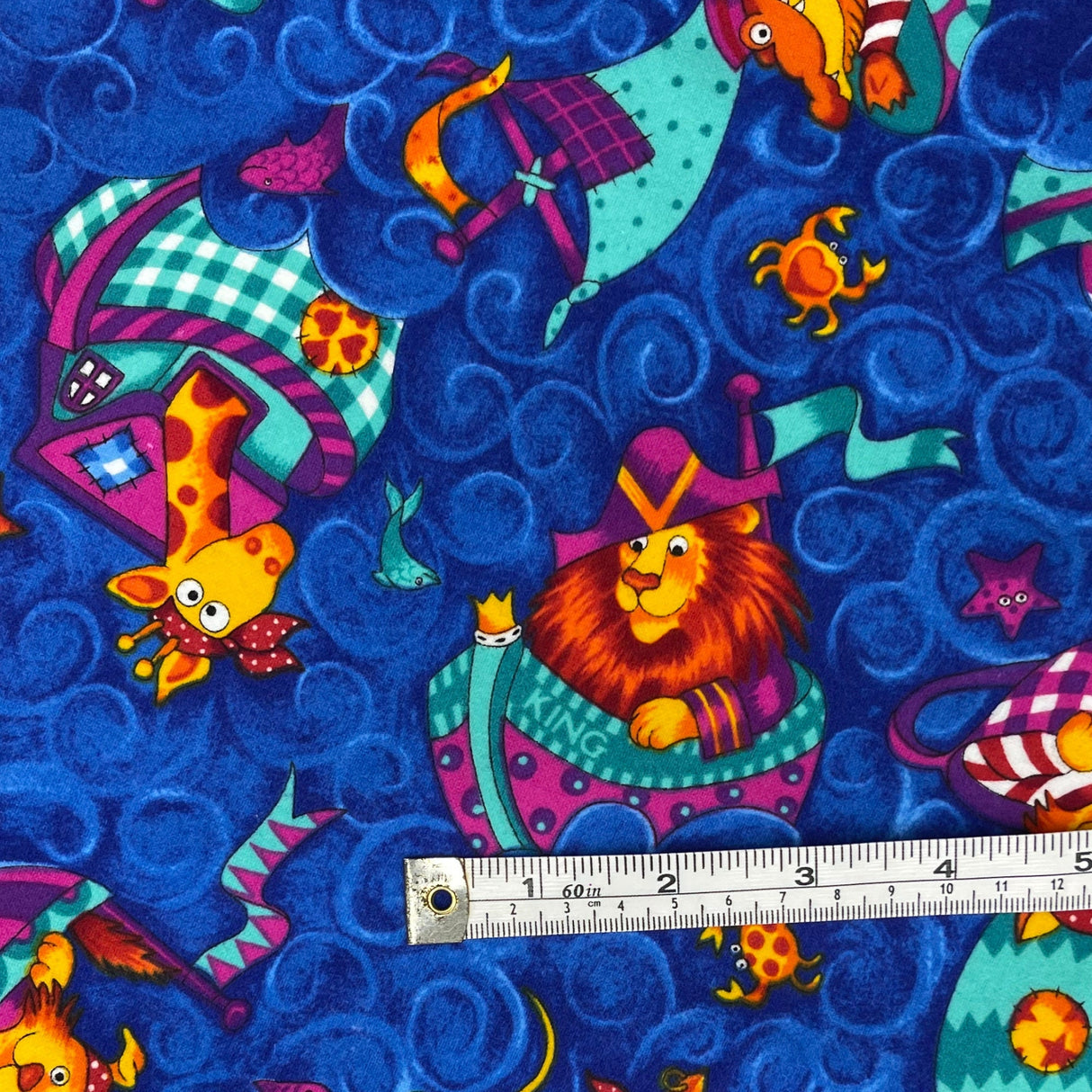 Rare Vintage Fabric, Shipmates Ahoy, FLANNEL by The Woodrow Studio, London England