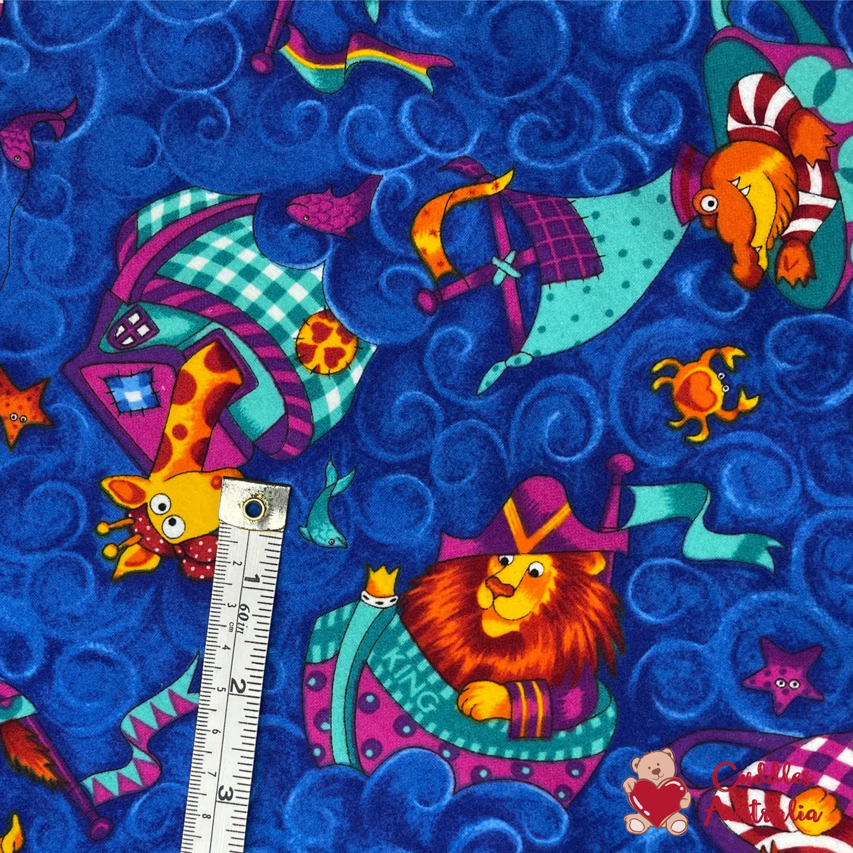 Rare Vintage Fabric, Shipmates Ahoy, FLANNEL by The Woodrow Studio, London England