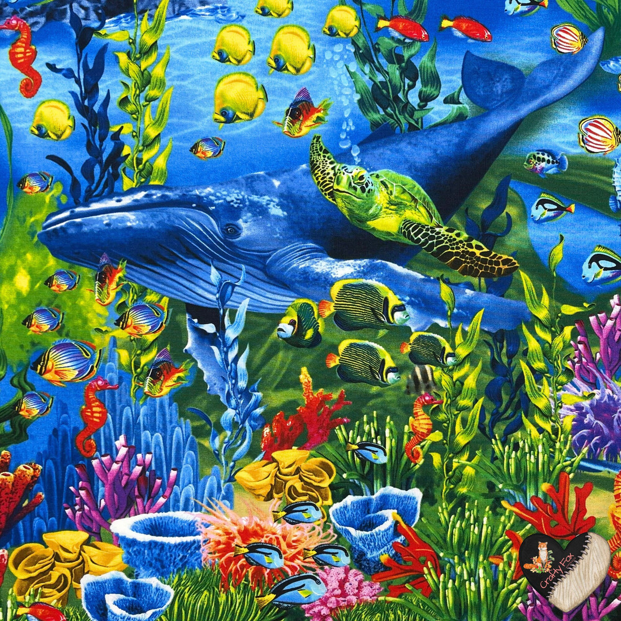 Sea Life Vacation, Marine life, Cotton Quilting fabric by Timeless Treasures Fabrics TT-C6145 PANEL