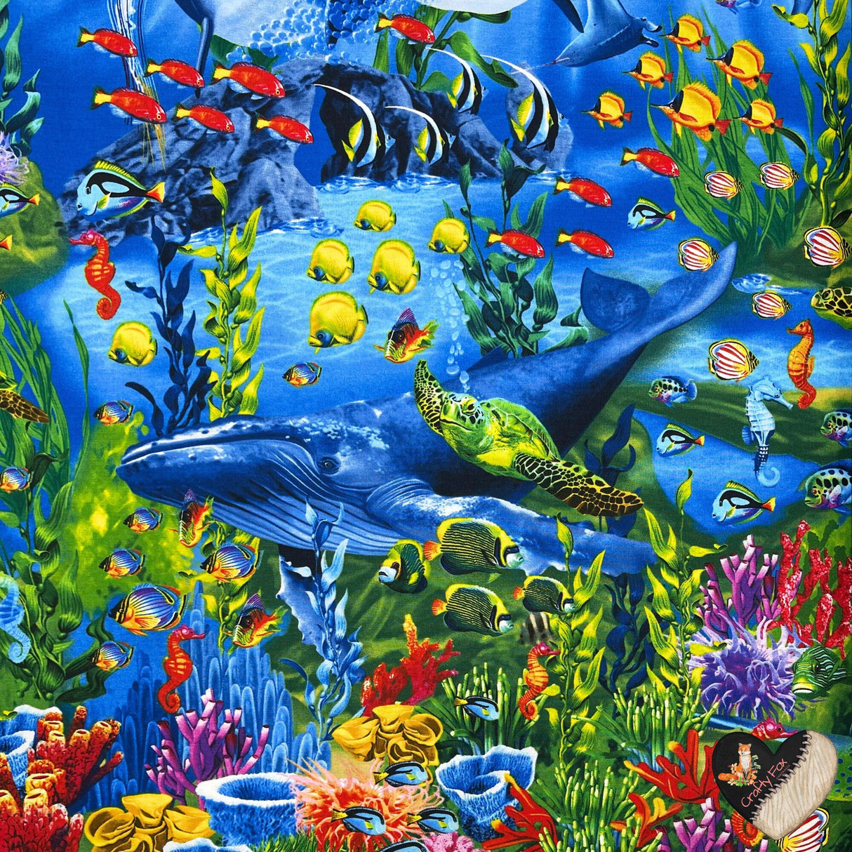 Sea Life Vacation, Marine life, Cotton Quilting fabric by Timeless Treasures Fabrics TT-C6145 PANEL