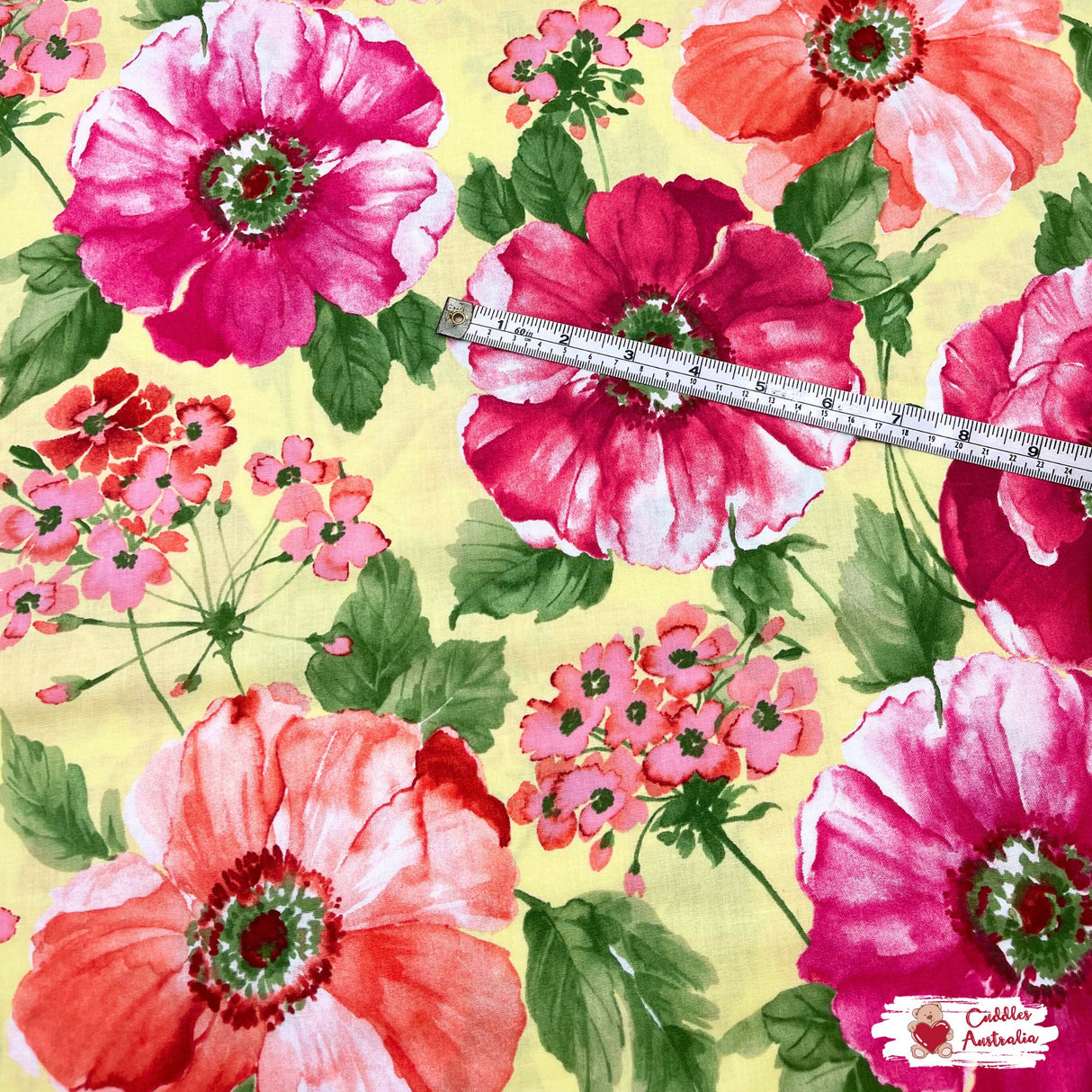 Sundance fabric, large Poppies by Ann Lauer for Benartex, Cotton Quilting fabric BT-04780.03