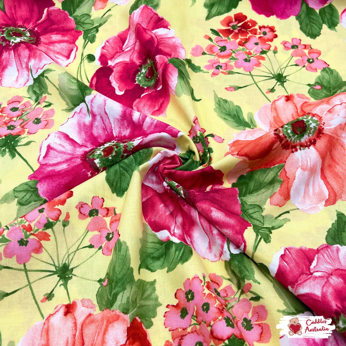 Sundance fabric, large Poppies by Ann Lauer for Benartex, Cotton Quilting fabric BT-04780.03