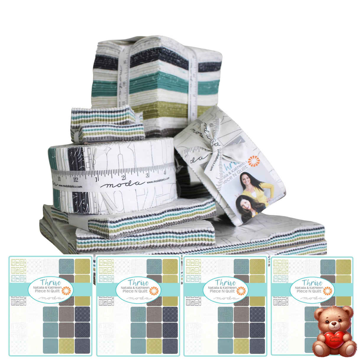 Fat quarters and Jelly rolls of Thrive fabric