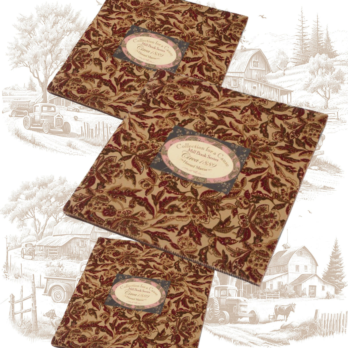 Collection for a Cause, Mill Book Series circa 1889, Cotton Quilting Fabric for Moda Fabrics