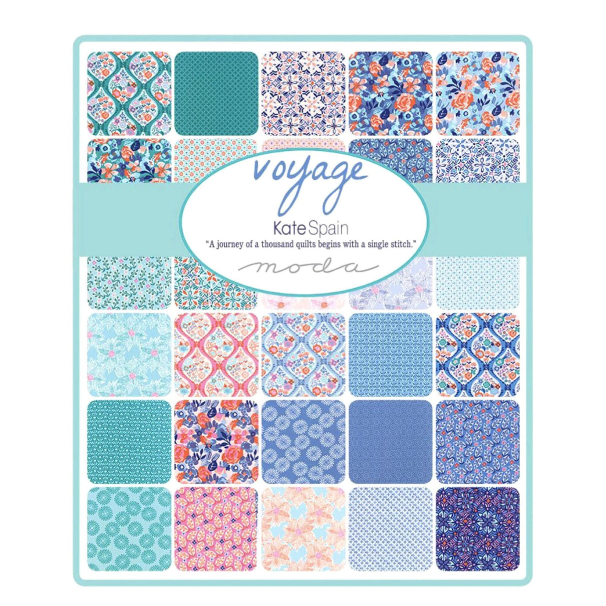 Voyage Layer cake, 42 piece Cotton Quilting fabric by Kate Spain, Moda Fabrics 27280LC