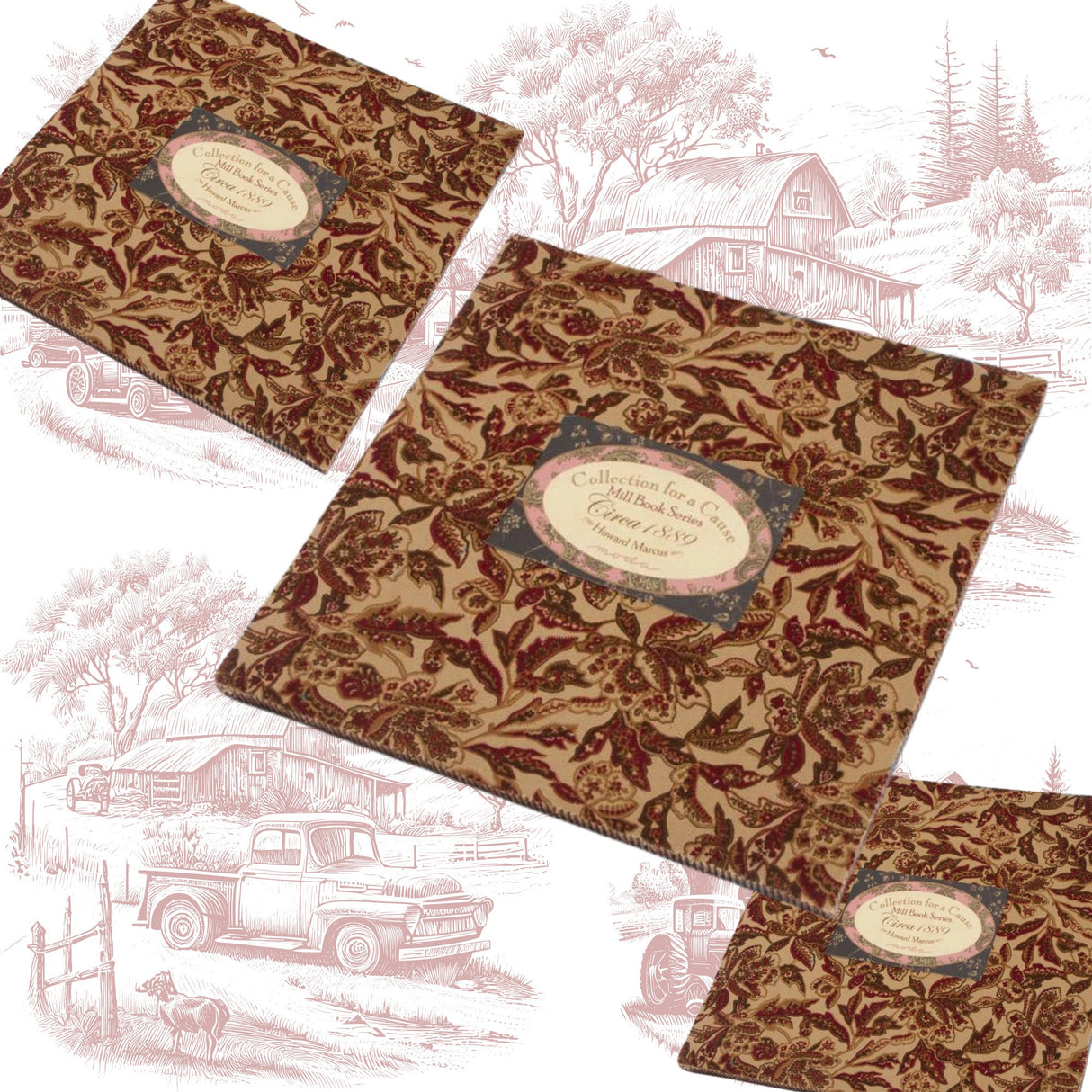 Collection for a Cause, Mill Book Series circa 1889, Cotton Quilting Fabric for Moda Fabrics