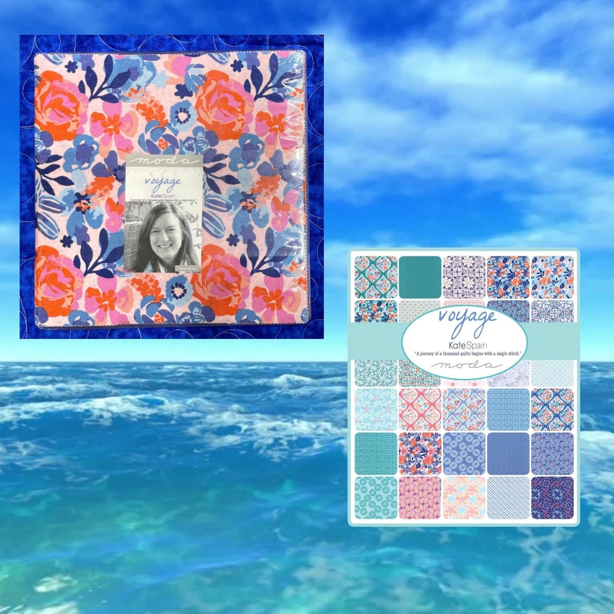 Voyage Layer cake, 42 piece Cotton Quilting fabric by Kate Spain, Moda Fabrics 27280LC