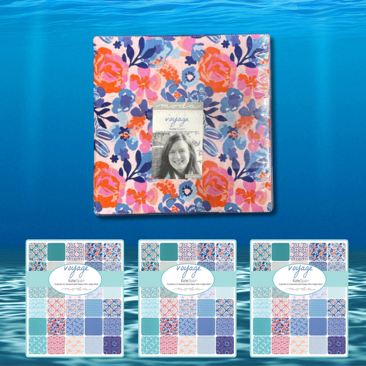 Voyage Layer cake, 42 piece Cotton Quilting fabric by Kate Spain, Moda Fabrics 27280LC