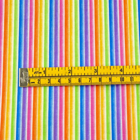 Rainbow Stripe Cotton Fabric – Michael Miller MM-CX8323