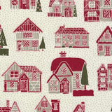 Petites Maisons De Noël Fabric EOB | French General | Moda M13790.12