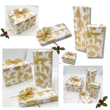 Xmas Gold Gift Wrapping Paper – 80gsm, 60cm Wide | Festive Christmas Wrap