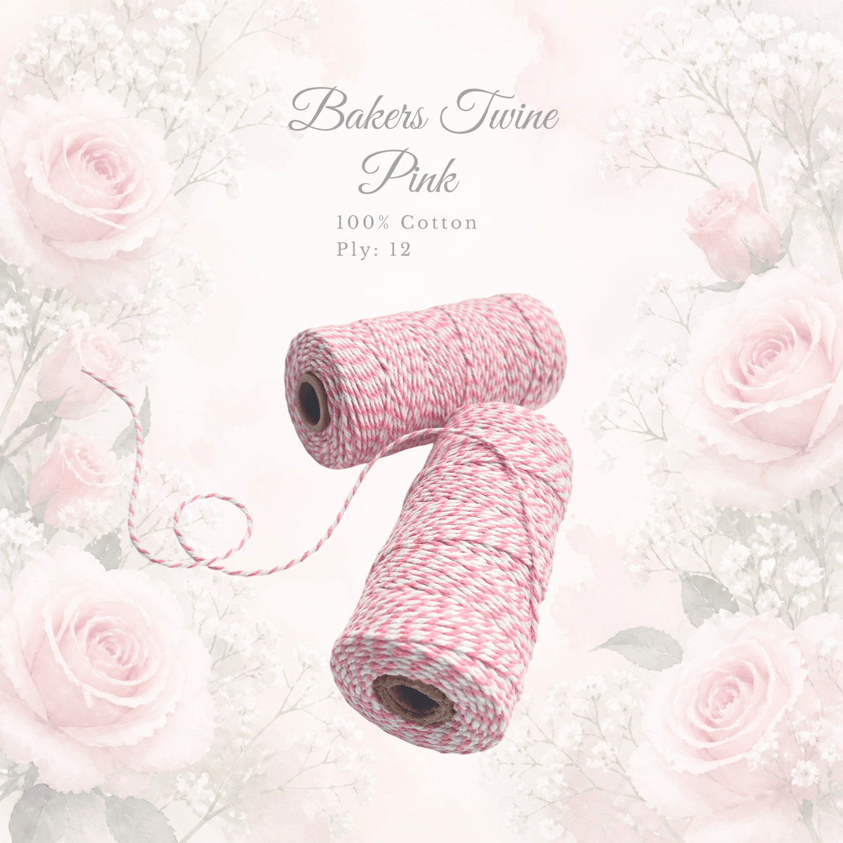 Pink Baker’s Twine – 100% Cotton Gift Wrapping Twine