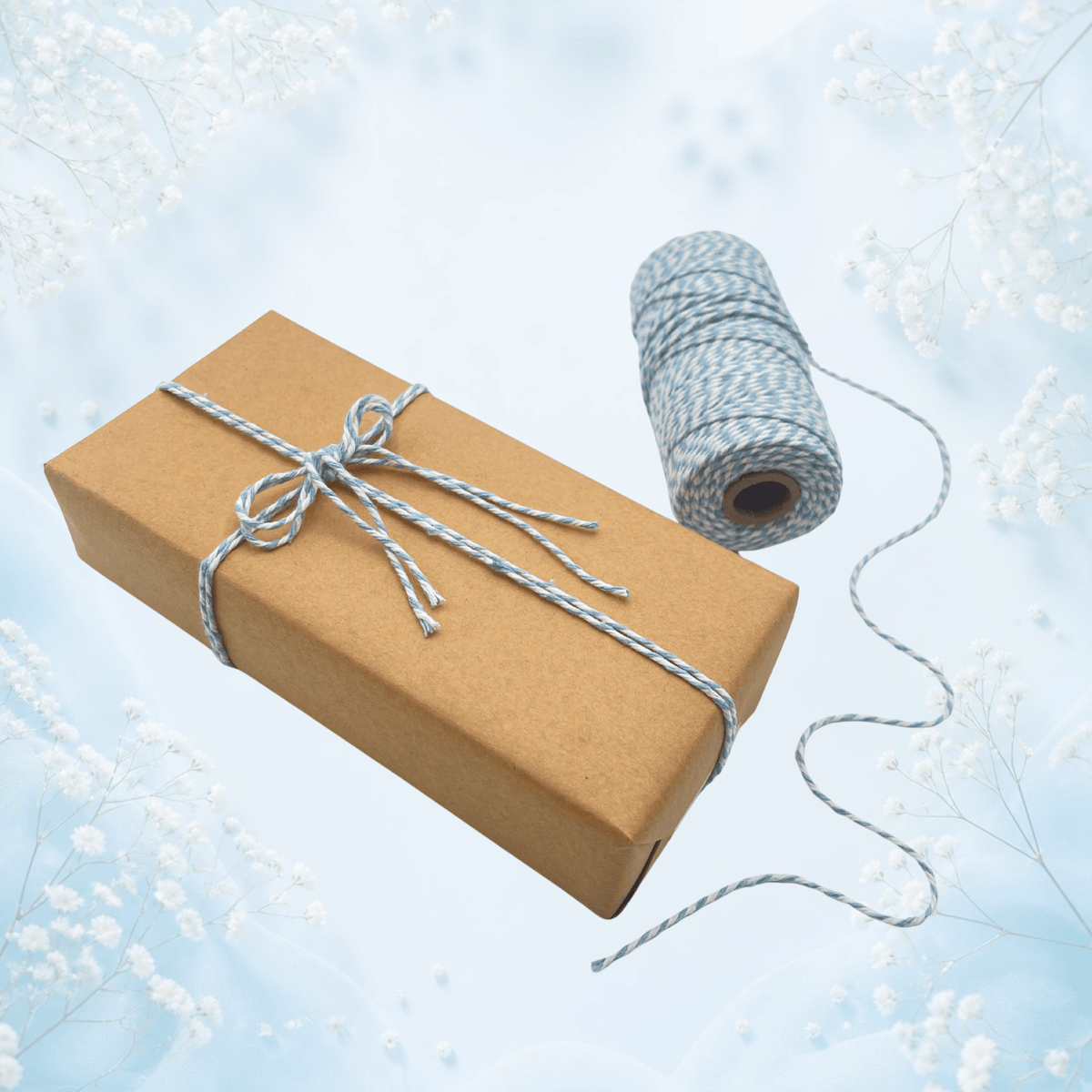 French Blue Baker’s Twine – 100% Cotton Gift Wrapping Twine