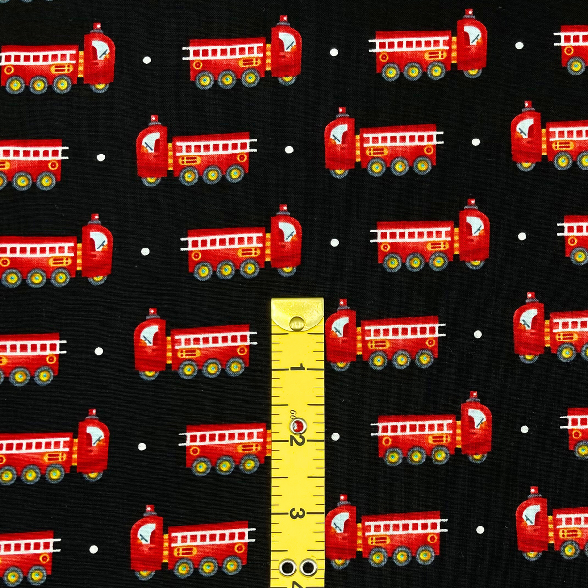 Be My Hero Fire Truck Fabric by Henry Glass HG1090-99