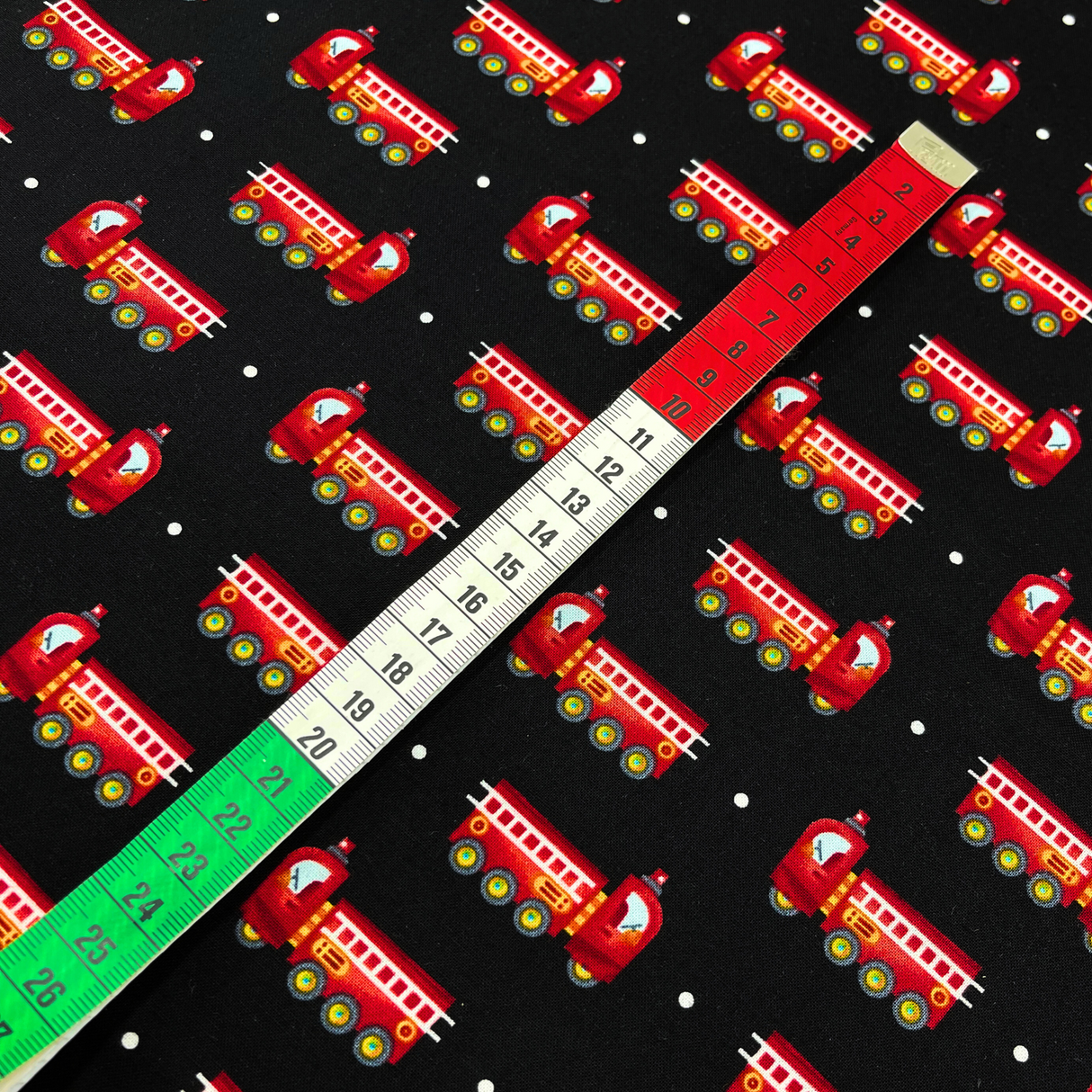 Be My Hero Fire Truck Fabric by Henry Glass HG1090-99