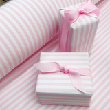 Light pink grosgrain ribbon in 15mm and 25mm widths for gift wrapping and crafts