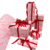 Candy Cane Pink Gift Wrapping Paper – 80gsm, 60cm Wide | Festive Christmas Wrap