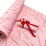 Candy Cane Pink Gift Wrapping Paper – 80gsm, 60cm Wide | Festive Christmas Wrap