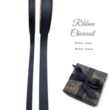 Charcoal Grosgrain Ribbon – 15mm or 25mm