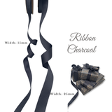 Charcoal Grosgrain Ribbon – 15mm or 25mm