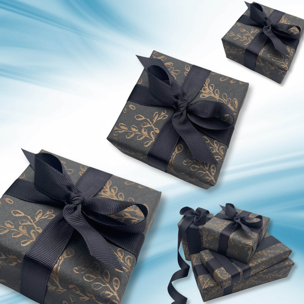 Harmony Charcoal Gift Wrapping Paper | Eco-Friendly | 60cm Wide