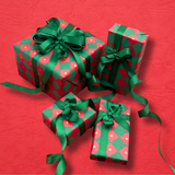 Checkerboard Gift Wrapping Paper – 80gsm, 60cm Wide | Festive Christmas Wrap