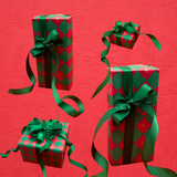 Checkerboard Gift Wrapping Paper – 80gsm, 60cm Wide | Festive Christmas Wrap