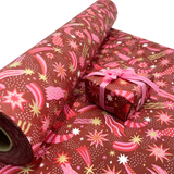 Cosmic Celestial  Xmas Gift Wrapping Paper – 80gsm, 60cm Wide | Festive Christmas Wrap