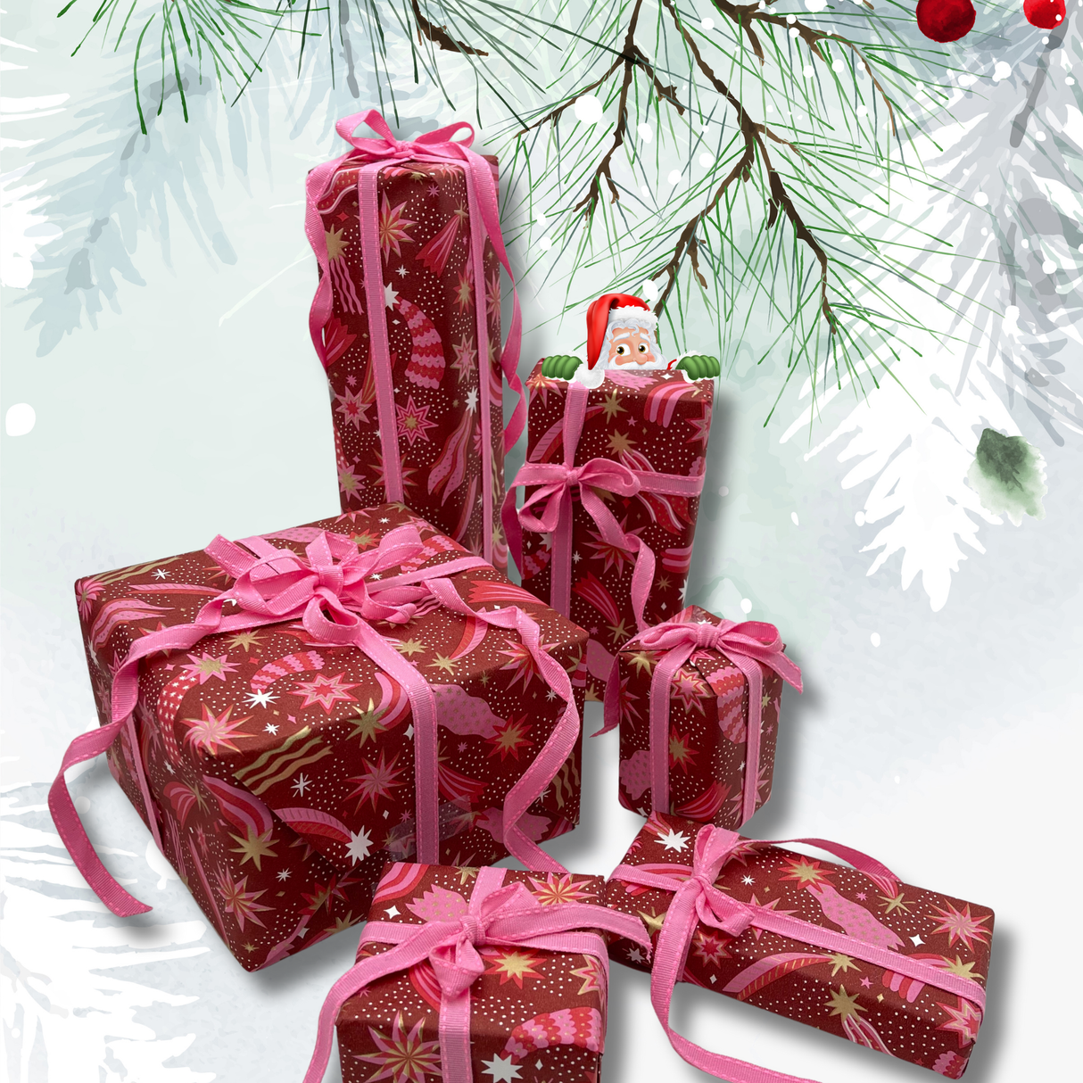 Cosmic Celestial  Xmas Gift Wrapping Paper – 80gsm, 60cm Wide | Festive Christmas Wrap