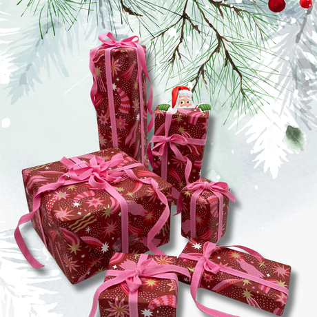 Cosmic Celestial  Xmas Gift Wrapping Paper – 80gsm, 60cm Wide | Festive Christmas Wrap