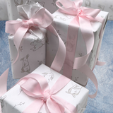 Cottontail Gift Wrapping Paper | Grey Bunny Design | 60cm Wide