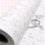 Cottontail Gift Wrapping Paper | Grey Bunny Design | 60cm Wide