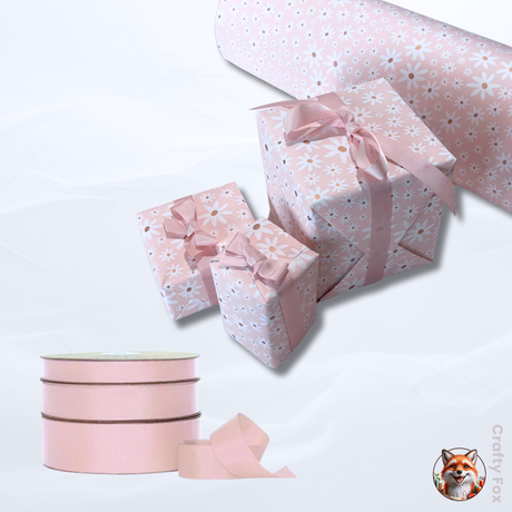 Blush Grosgrain Ribbon – 15mm & 38mm Gift Wrapping Ribbon Grosgrain Ribbon