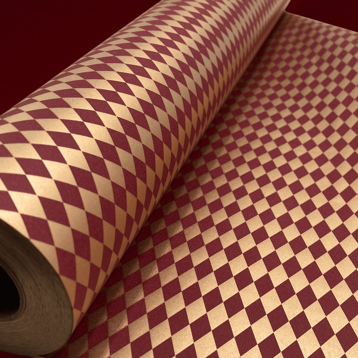 Diamonds Burgundy Gift Wrapping Paper – Gold & Burgundy Christmas Wrap