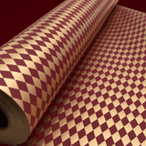 Diamonds Burgundy Gift Wrapping Paper – Gold & Burgundy Christmas Wrap