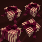 Diamonds Burgundy Gift Wrapping Paper – Gold & Burgundy Christmas Wrap