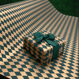 Diamonds Forest Gift Wrapping Paper – Gold & Green Christmas Wrap