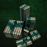 Diamonds Forest Gift Wrapping Paper – Gold & Green Christmas Wrap