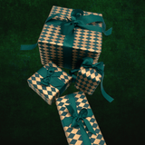 Diamonds Forest Gift Wrapping Paper – Gold & Green Christmas Wrap