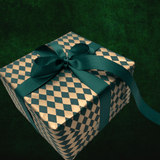 Diamonds Forest Gift Wrapping Paper – Gold & Green Christmas Wrap