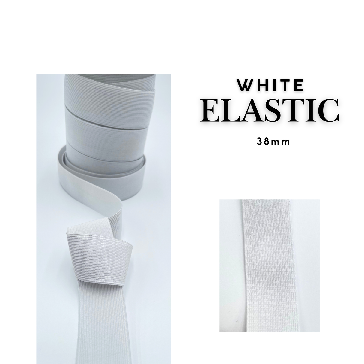 White Woven Non-Roll Elastic – High Density | Hobbycraft