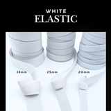 White Woven Non-Roll Elastic – High Density | Hobbycraft