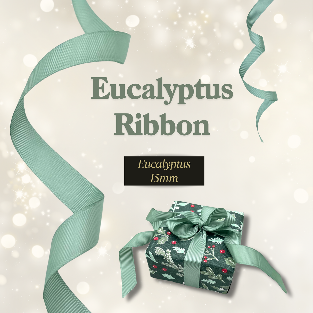Eucalyptus Grosgrain Ribbon – 15mm  Gift Wrap Ribbon