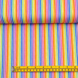 Rainbow Stripe Cotton Fabric – Michael Miller, MM-CX8323