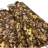 Tailor Brown Floral Fabric – Luxurious Soft Flannel – Timeless Treasures TT.CF7969.Brown