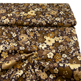 Tailor Brown Floral Fabric – Luxurious Soft Flannel – Timeless Treasures TT.CF7969.Brown