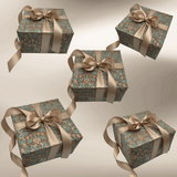 Harvest Cocoa Gift Wrapping Paper – Acorn & Foliage Christmas Wrap