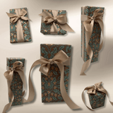Harvest Cocoa Gift Wrapping Paper – Acorn & Foliage Christmas Wrap