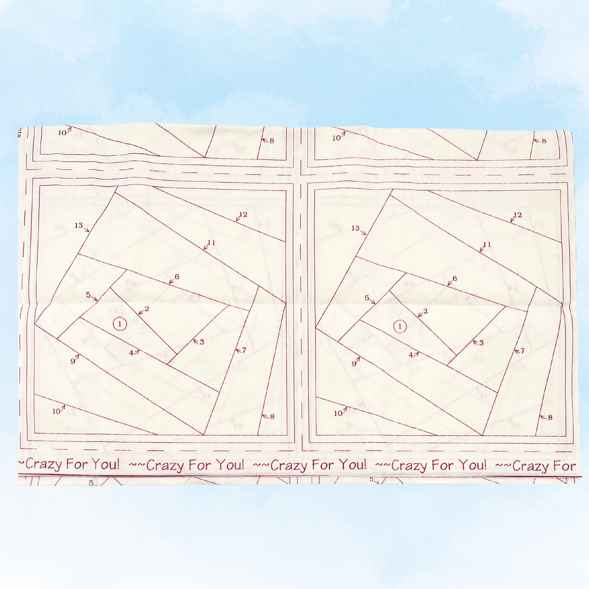 Foundation by the Yard Crazy for You – Benartex – Cotton Quilt Foundation Panel & Pattern – Style 103